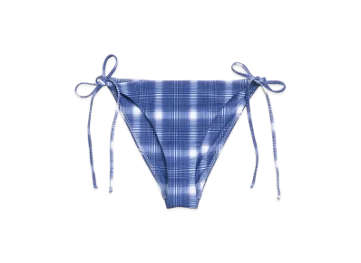 Stussy Women's Side Tie Bikini Bottom "Navy Plaid"