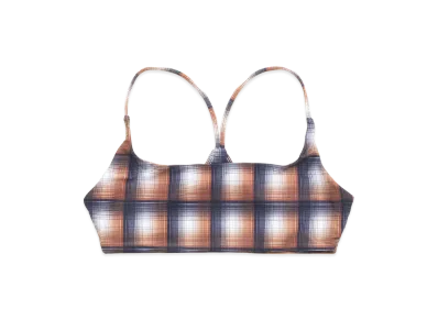 Stussy Women's Halter Bikini Top "Brown Plaid"