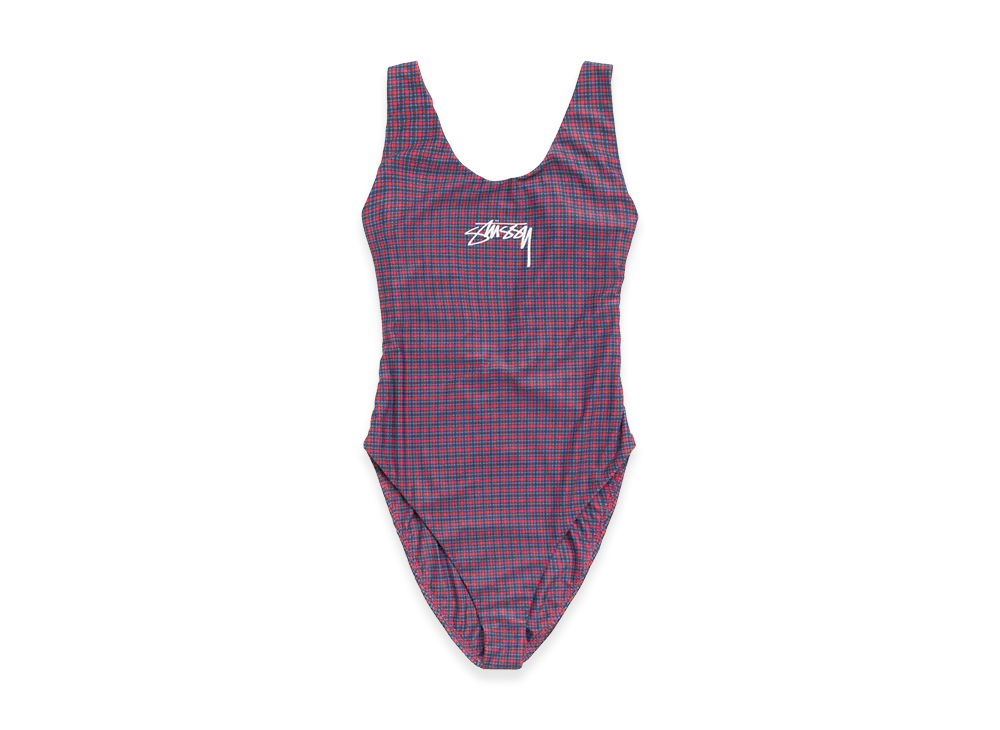 Stussy Women's Surf Stock One Piece Swimsuit "Plaid"