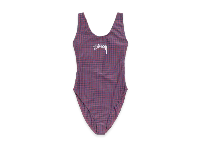Stussy Women's Surf Stock One Piece Swimsuit "Plaid"