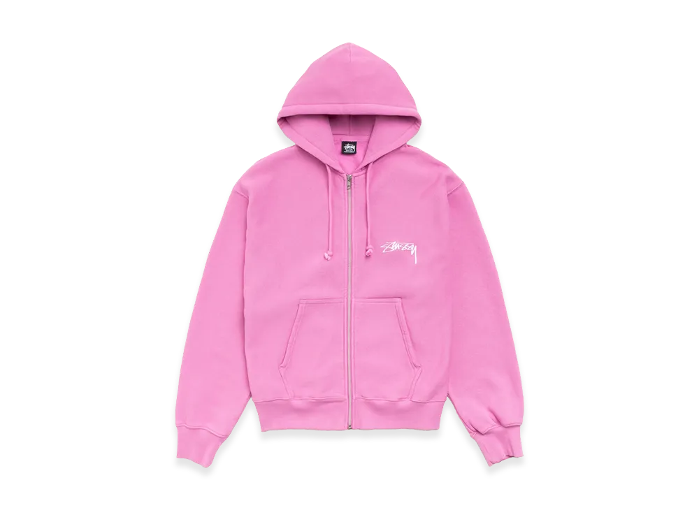 Stussy Skate Stack Gar. Dyed Zip Hood "Pink"