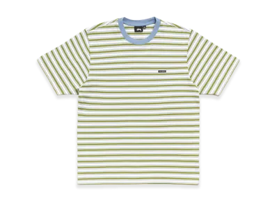 Stussy Beach Stripe Tee "Moss"