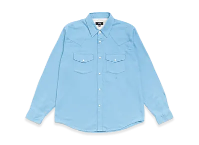 Stussy Cotton Silk Western Shirt "Blue"