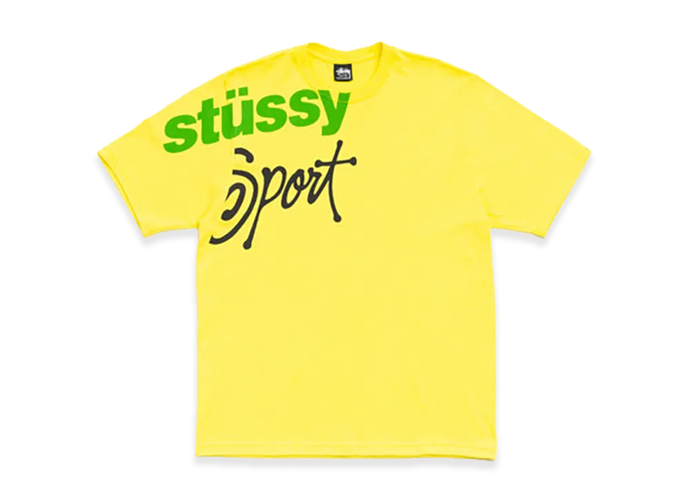 Stussy Sport Stone Washed Tee "Lemon"