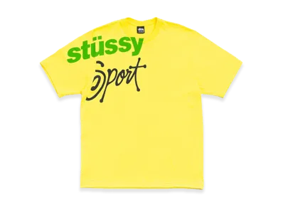 Stussy Sport Stone Washed Tee "Lemon"