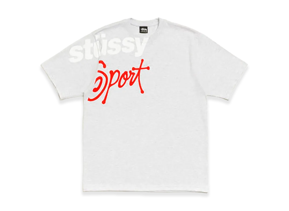 Stussy Sport Stone Washed Tee "Ash Heather"