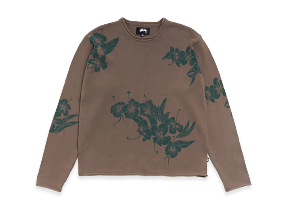 Stussy Floral Roll Neck Sweater "Brown"
