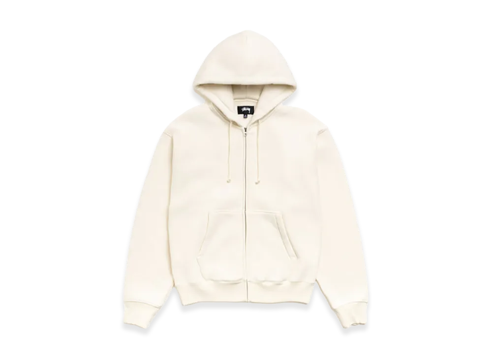Stussy Cursive Applique Zip Hoodie "Natural"