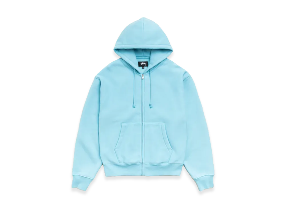 Stussy Cursive Applique Zip Hoodie "Aqua"