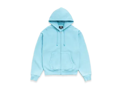 Stussy Cursive Applique Zip Hoodie "Aqua"