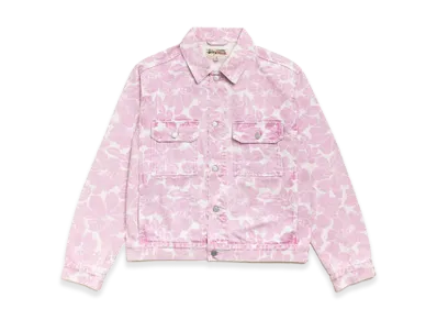 Stussy Denim Trucker Jacket "Pink Hawaiian"