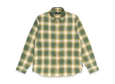 Stussy Beach Ombre Plaid Shirt "Green"