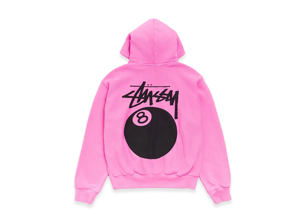 Stussy 8 Ball Hoodie Garment Dyed "Pink"