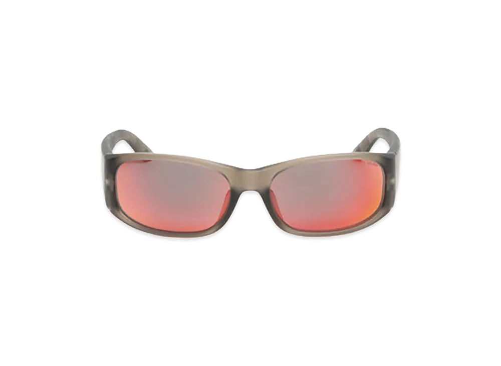 Stussy Mikey Polarized Sunglasses "Frost Smoke/Polarized Red Lens"