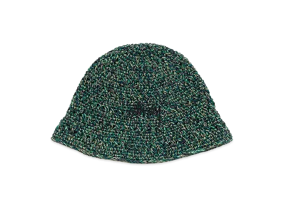 Stussy Hemp Stock Knit Bucket Hat "Multi Green"