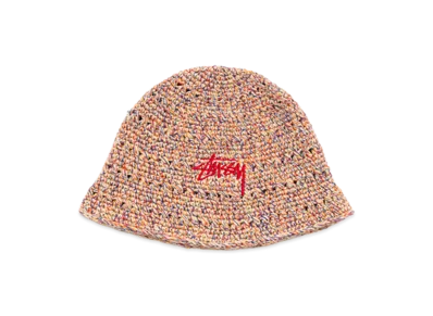 Stussy Hemp Stock Knit Bucket Hat "Multi Tan"