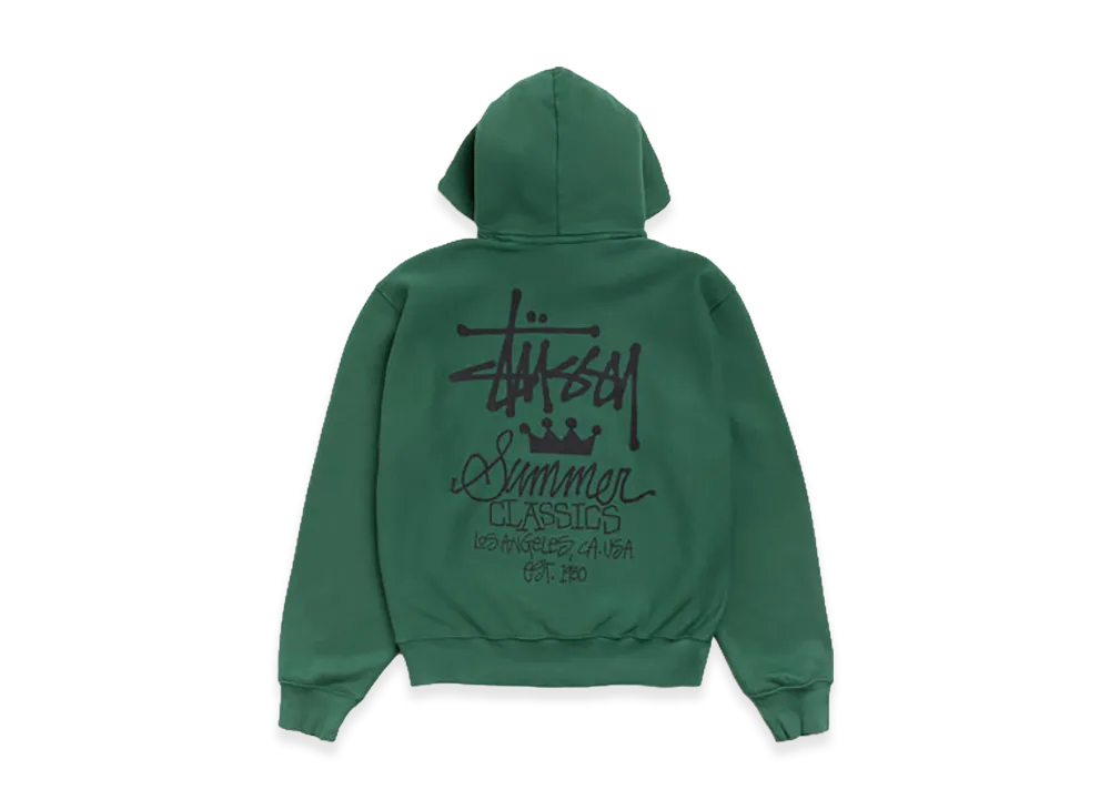 Stussy Summer Classics Hoodie Garment Dyed "Pine"