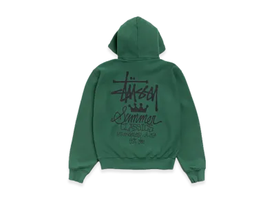 Stussy Summer Classics Hoodie Garment Dyed "Pine"