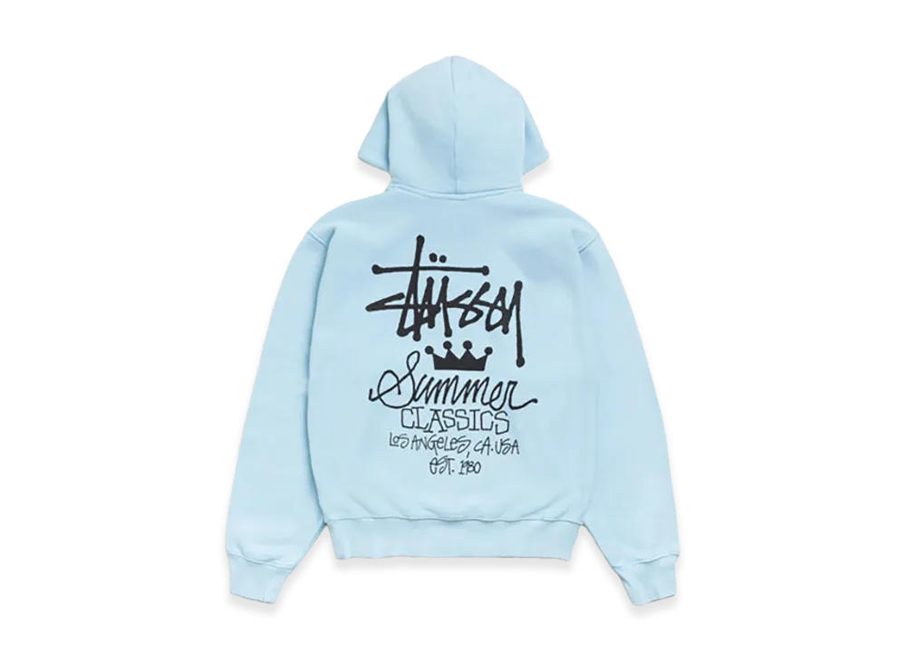 Stussy Summer Classics Hoodie Garment Dyed "Sky Blue"