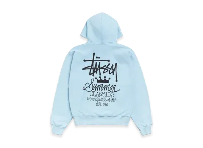 Stussy Summer Classics Hoodie Garment Dyed "Sky Blue"