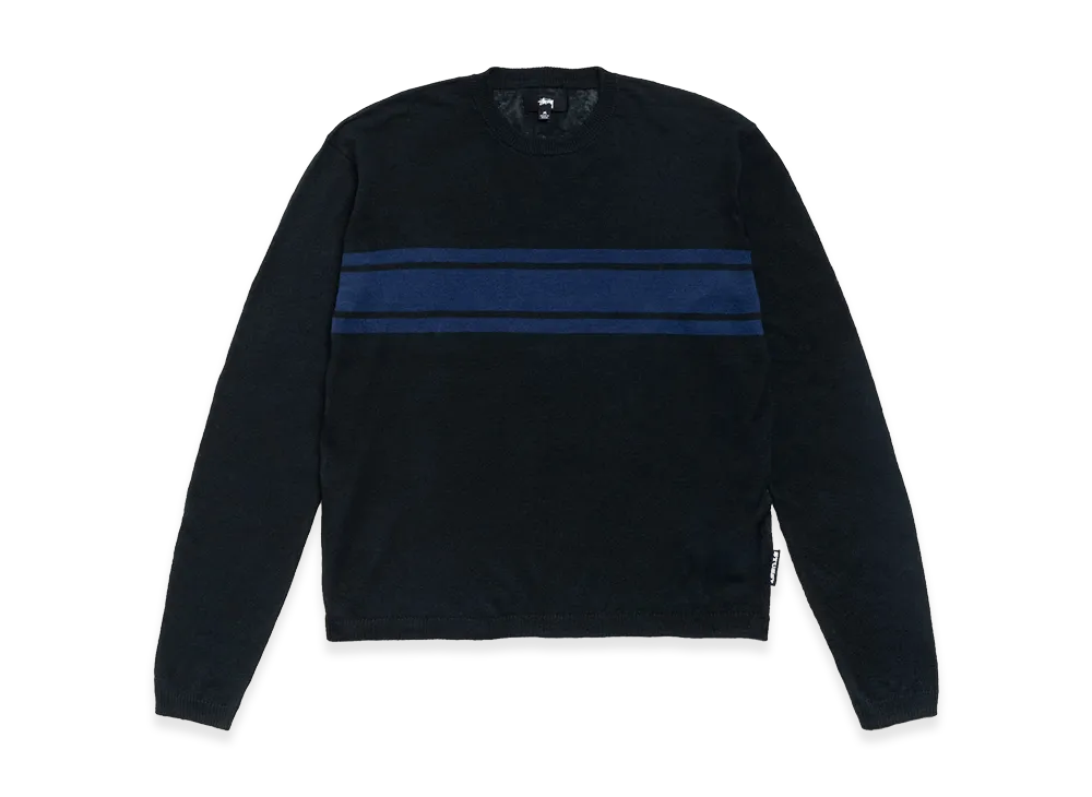 Stussy Lightweight Striped Sweater "Black"