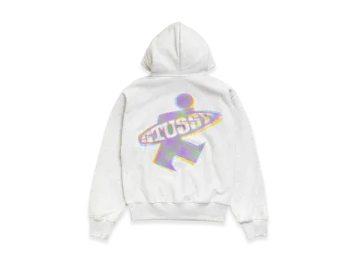 Stussy Dot Surf Puff Print Zip Hoodie "Ash Heather"