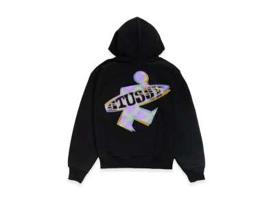 Stussy Dot Surf Puff Print Zip Hoodie "Black"