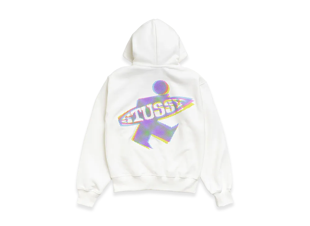 Stussy Dot Surf Puff Print Zip Hoodie "Off White"