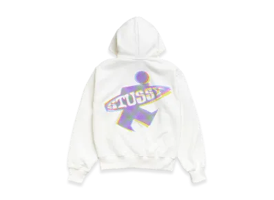 Stussy Dot Surf Puff Print Zip Hoodie "Off White"