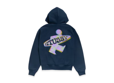 Stussy Dot Surf Puff Print Zip Hoodie "Navy"