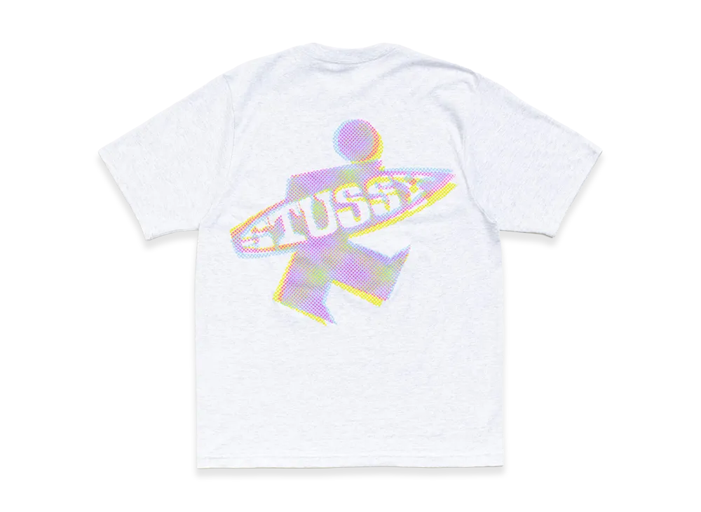Stussy Dot Surf Puff Print Tee "Ash Heather"