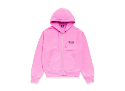 Stussy Beach Roots Zip Hoodie Garment Dyed "Pink"