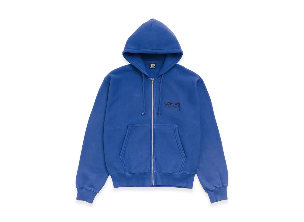 Stussy Beach Roots Zip Hoodie Garment Dyed "Indigo"