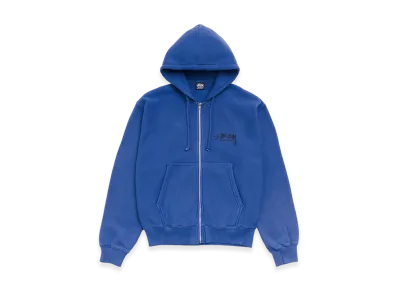 Stussy Beach Roots Zip Hoodie Garment Dyed "Indigo"
