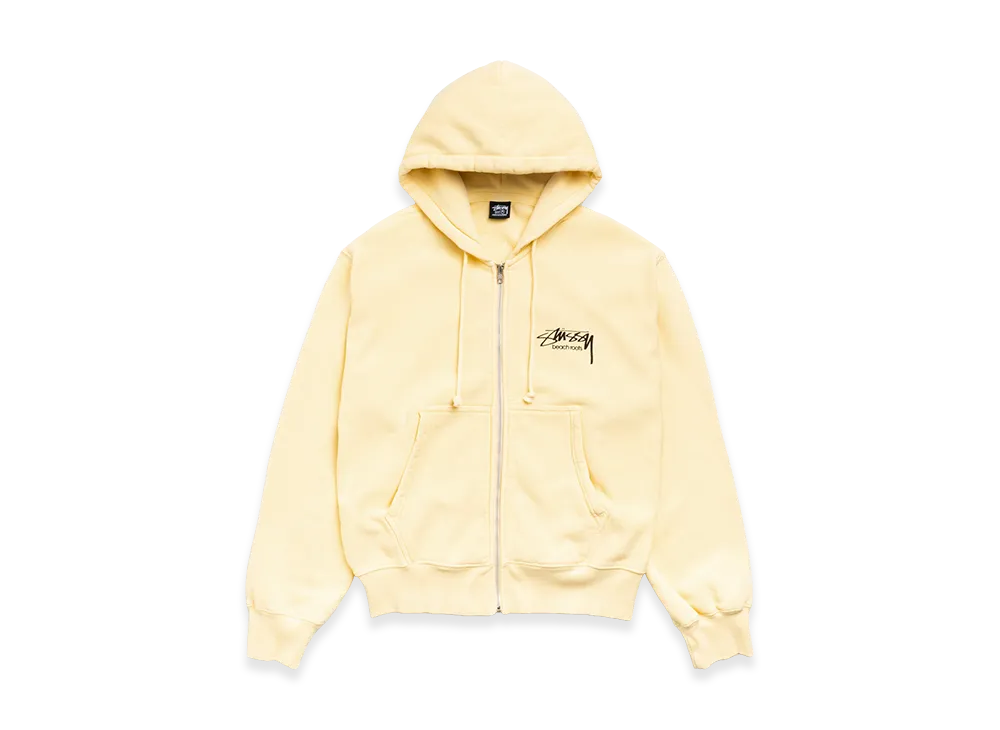 Stussy Beach Roots Zip Hoodie Garment Dyed "Gold"