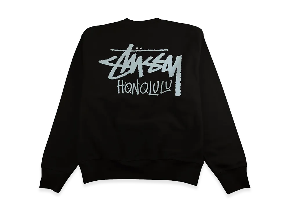Stussy Honolulu Exclusive Stock Crew "Black"