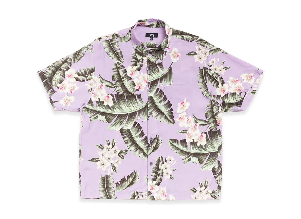 Stussy Hawaiian Floral SS Shirt "Lavender"
