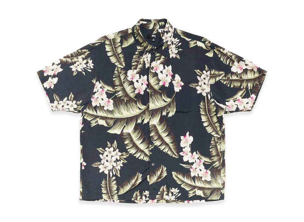 Stussy Hawaiian Floral SS Shirt "Black"