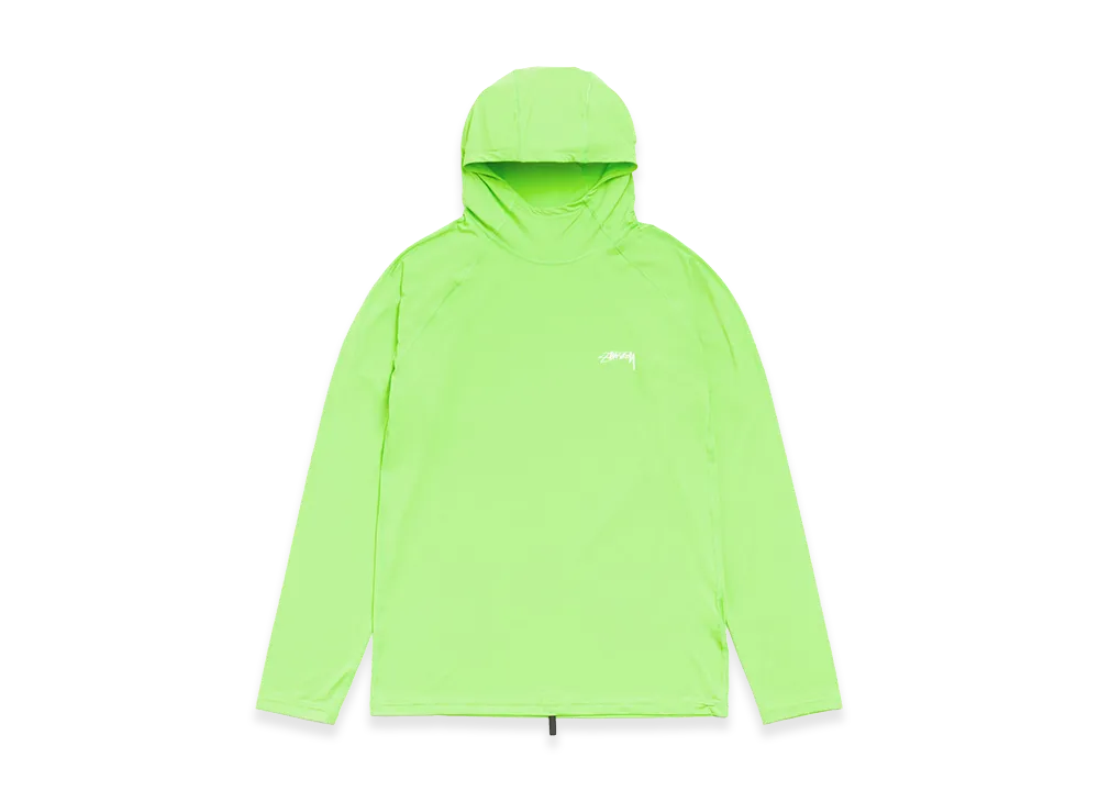 Stussy Hooded Rash Guard "Lime"