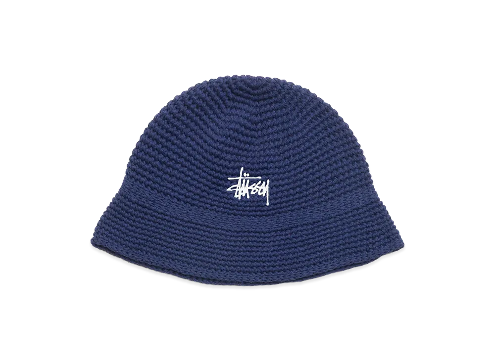 Stussy Basic Knit Bucket Hat "Navy"