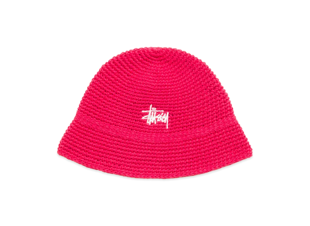 Stussy Basic Knit Bucket Hat "Red"