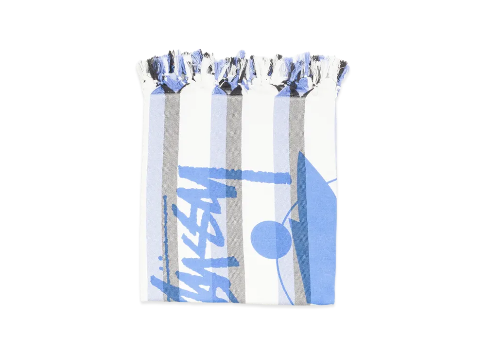 Stussy Stripe Surfman Beach Blanket "Blue"