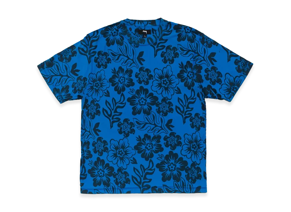 Stussy Lazy Floral Tee "Sport Blue"