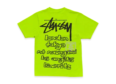 Stussy x Always Do What You Should Do World Tour Tee "Lime"
