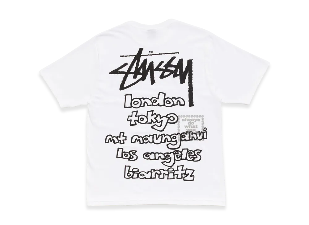 Stussy x Always Do What You Should Do World Tour Tee "White"