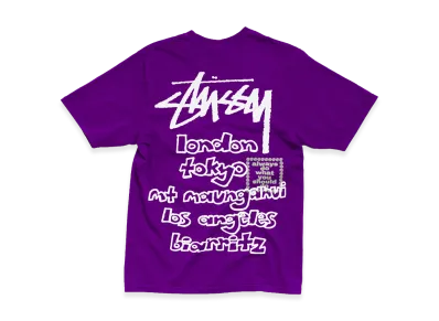 Stussy x Always Do What You Should Do World Tour Tee "Purple"