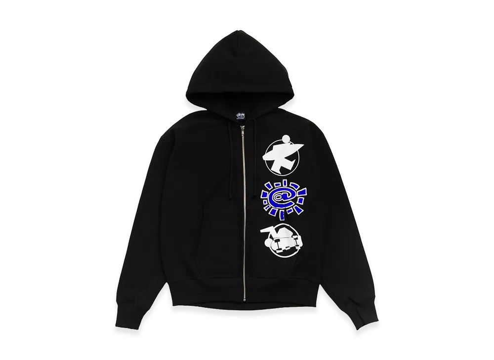 Stussy x Always Do What You Should Do Stack Zip Hoodie "Black"