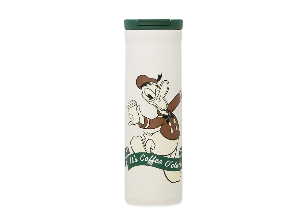STARBUCKS DISNEY Donald Flip Lid Stainless Bottle "White"