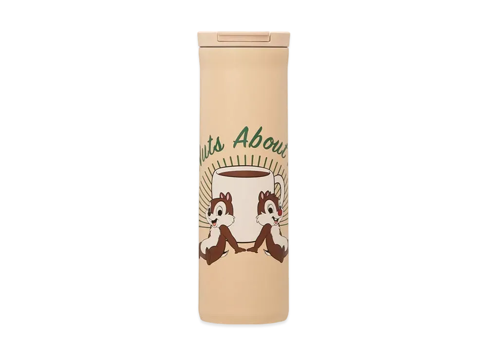 STARBUCKS DISNEY Chip'n Dale Flip Lid Stainless Bottle "Beige"