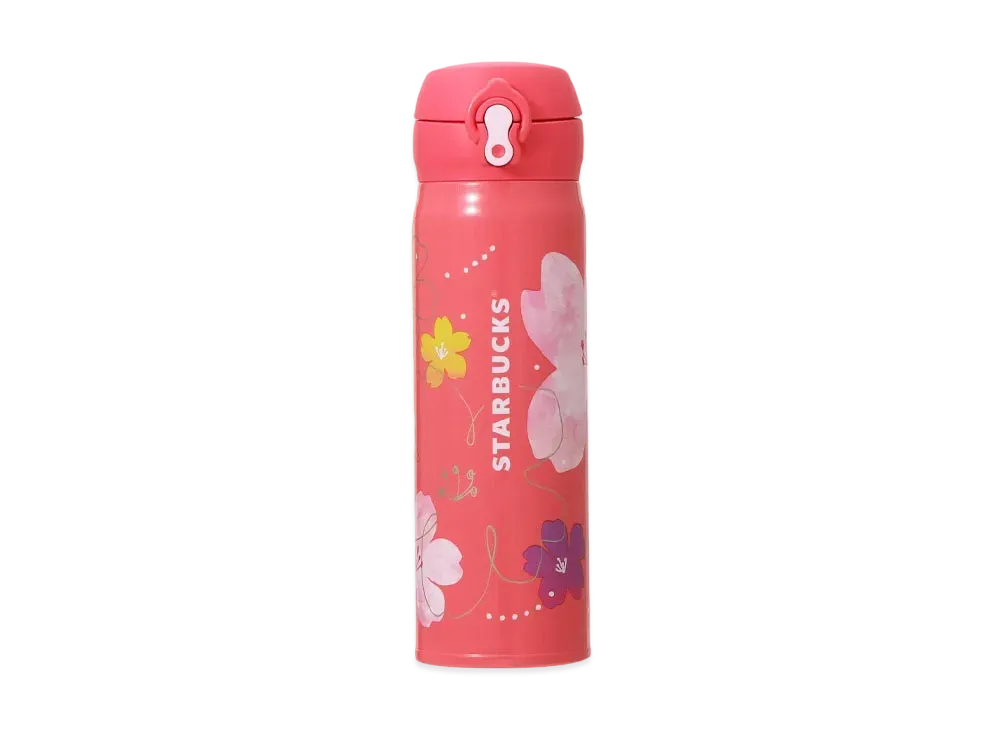 STARBUCKS SAKURA 2024 handy stainless steel bottle 500ml "Vivid Pink"